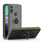 For Motorola Moto E7 (2020) Q Shadow 1 Generation Series TPU + PC Protective Case with 360 Degrees Rotate Ring Holder(Army Green + Orange) - 1