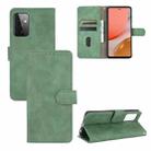 For Samsung Galaxy A72 5G / 4G Solid Color Skin Feel Magnetic Buckle Horizontal Flip Calf Texture PU Leather Case with Holder & Card Slots & Wallet(Green) - 1