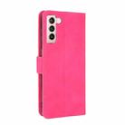 For Samsung Galaxy S21+ 5G Solid Color Skin Feel Magnetic Buckle Horizontal Flip Calf Texture PU Leather Case with Holder & Card Slots & Wallet(Rose Red) - 3
