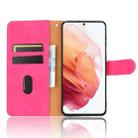 For Samsung Galaxy S21+ 5G Solid Color Skin Feel Magnetic Buckle Horizontal Flip Calf Texture PU Leather Case with Holder & Card Slots & Wallet(Rose Red) - 4