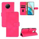For Xiaomi Redmi Note 9 5G Solid Color Skin Feel Magnetic Buckle Horizontal Flip Calf Texture PU Leather Case with Holder & Card Slots & Wallet(Rose Red) - 1