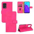 For Cubot X30 Solid Color Skin Feel Magnetic Buckle Horizontal Flip Calf Texture PU Leather Case with Holder & Card Slots & Wallet(Rose Red) - 1