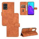 For Cubot X30 Solid Color Skin Feel Magnetic Buckle Horizontal Flip Calf Texture PU Leather Case with Holder & Card Slots & Wallet(Brown) - 1