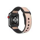 Paste Leather TPU Watch Band For Apple Watch Series 8&7 41mm / SE 2&6&SE&5&4 40mm / 3&2&1 38mm(Pink) - 1