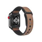 Paste Leather TPU Watch Band For Apple Watch Series 8&7 41mm / SE 2&6&SE&5&4 40mm / 3&2&1 38mm(Light Brown) - 1