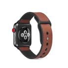 Paste Leather TPU Watch Band For Apple Watch Series 9&8&7 41mm / SE 3&SE 2&6&SE&5&4 40mm / 3&2&1 38mm(Dark Brown) - 1