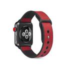 Paste Leather TPU Watch Band For Apple Watch Series 8&7 41mm / SE 2&6&SE&5&4 40mm / 3&2&1 38mm(Red) - 1