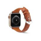 Genuine Leather Watch Band For Apple Watch Series 7 41mm / 6 & SE & 5 & 4 40mm / 3 & 2 & 1 38mm(Brown) - 1