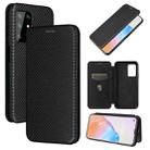 For Cubot X30 Carbon Fiber Texture Horizontal Flip TPU + PC + PU Leather Case with Card Slot(Black) - 1