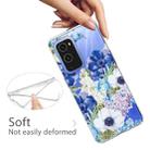 For OnePlus 9 Colored Drawing Pattern Highly Transparent TPU Protective Case(Blue and White Roses) - 3