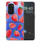 For OnePlus 9 Colored Drawing Pattern Highly Transparent TPU Protective Case(Love Strawberry) - 1