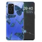 For OnePlus 9 Colored Drawing Pattern Highly Transparent TPU Protective Case(Blue Butterflies) - 1