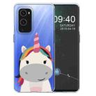 For OnePlus 9 Colored Drawing Pattern Highly Transparent TPU Protective Case(Fat Unicorn) - 1