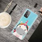 For Samsung Galaxy A32 5G Colored Drawing Pattern Highly Transparent TPU Protective Case(Fat Unicorn) - 1