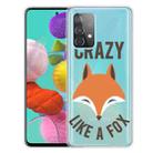 For Samsung Galaxy A32 5G Colored Drawing Pattern Highly Transparent TPU Protective Case(Fox Head) - 1