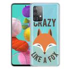 For Samsung Galaxy A72 5G / 4G Colored Drawing Pattern Highly Transparent TPU Protective Case(Fox Head) - 1