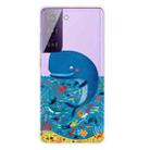 For Samsung Galaxy S21 5G Colored Drawing Pattern Highly Transparent TPU Protective Case(Whale Seabed) - 1