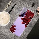 For Samsung Galaxy S21 5G Colored Drawing Pattern Highly Transparent TPU Protective Case(Red Flower) - 2