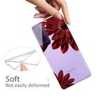 For Samsung Galaxy S21 5G Colored Drawing Pattern Highly Transparent TPU Protective Case(Red Flower) - 3