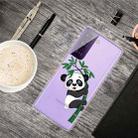 For Samsung Galaxy S21 5G Colored Drawing Pattern Highly Transparent TPU Protective Case(Panda Climbing Bamboo) - 2