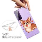 For Samsung Galaxy S21 5G Colored Drawing Pattern Highly Transparent TPU Protective Case(Love Corgi) - 2