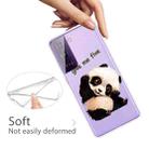 For Samsung Galaxy S21 5G Colored Drawing Pattern Highly Transparent TPU Protective Case(Tilted Head Panda) - 3