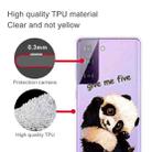 For Samsung Galaxy S21 5G Colored Drawing Pattern Highly Transparent TPU Protective Case(Tilted Head Panda) - 4