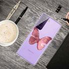 For Samsung Galaxy S21 5G Colored Drawing Pattern Highly Transparent TPU Protective Case(Red Butterfly) - 2