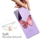 For Samsung Galaxy S21 5G Colored Drawing Pattern Highly Transparent TPU Protective Case(Red Butterfly) - 3
