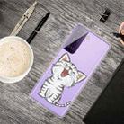 For Samsung Galaxy S21 5G Colored Drawing Pattern Highly Transparent TPU Protective Case(Laughing Cat) - 1