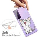 For Samsung Galaxy S21 5G Colored Drawing Pattern Highly Transparent TPU Protective Case(Laughing Cat) - 2