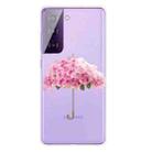 For Samsung Galaxy S21 5G Colored Drawing Pattern Highly Transparent TPU Protective Case(Flower Umbrella) - 1