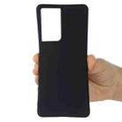 For Samsung Galaxy S21 Ultra 5G Pure Color Liquid Silicone Shockproof Full Coverage Case(Black) - 2