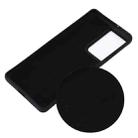 For Samsung Galaxy S21 Ultra 5G Pure Color Liquid Silicone Shockproof Full Coverage Case(Black) - 3