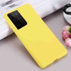 For Samsung Galaxy S21 Ultra 5G Pure Color Liquid Silicone Shockproof Full Coverage Case(Yellow) - 5