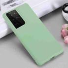 For Samsung Galaxy S21 Ultra 5G Pure Color Liquid Silicone Shockproof Full Coverage Case(Green) - 5