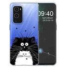 For OnePlus 9 Colored Drawing Pattern Highly Transparent TPU Protective Case(Black and White Rat) - 1