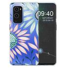 For OnePlus 9 Pro Colored Drawing Pattern Highly Transparent TPU Protective Case(Pink Green Flower) - 1