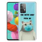 For Samsung Galaxy A32 5G Colored Drawing Pattern Highly Transparent TPU Protective Case(Mask Cat) - 1