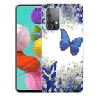 For Samsung Galaxy A32 5G Colored Drawing Pattern Highly Transparent TPU Protective Case(White Flower Butterfly) - 1