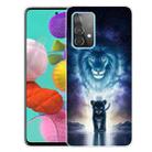 For Samsung Galaxy A32 5G Colored Drawing Pattern Highly Transparent TPU Protective Case(Lion King) - 1