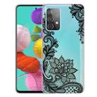For Samsung Galaxy A52 5G / 4G Colored Drawing Pattern Highly Transparent TPU Protective Case(Black Rose) - 1