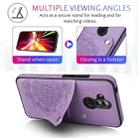 For Huawei Mate 20 Lite Embossed Pattern PU + TPU Protective Case with Holder & Wallet & Card Slots(Purple) - 3