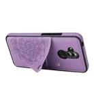 For Huawei Mate 20 Lite Embossed Pattern PU + TPU Protective Case with Holder & Wallet & Card Slots(Purple) - 6