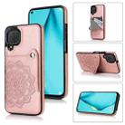 For Huawei P40 Lite Embossed Pattern PU + TPU Protective Case with Holder & Wallet & Card Slots(Rose Gold) - 1