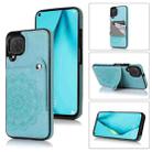 For Huawei P40 Lite Embossed Pattern PU + TPU Protective Case with Holder & Wallet & Card Slots(Green) - 1