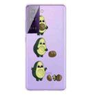 For Samsung Galaxy S21 5G Colored Drawing Pattern Highly Transparent TPU Protective Case(Avocado) - 1