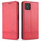 For Oppo A92s AZNS Magnetic Calf Texture Horizontal Flip Leather Case with Card Slots & Holder & Wallet(Red) - 1