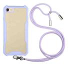 Acrylic + Color TPU Shockproof Case with Neck Lanyard For iPhone 6(Purple) - 1