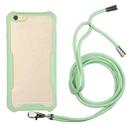 Acrylic + Color TPU Shockproof Case with Neck Lanyard For iPhone 6 Plus(Avocado Green) - 1